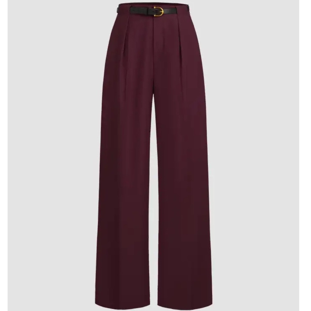 NY&Co 7th Avenue Dress Pants Women’s 14 Tall Burgundy- 36 in inseam